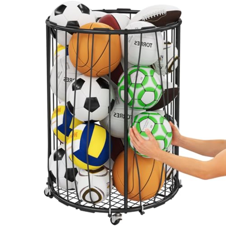 Sports Equipment Garage Storage - Garage Ball Storage: Round Sports Equipment