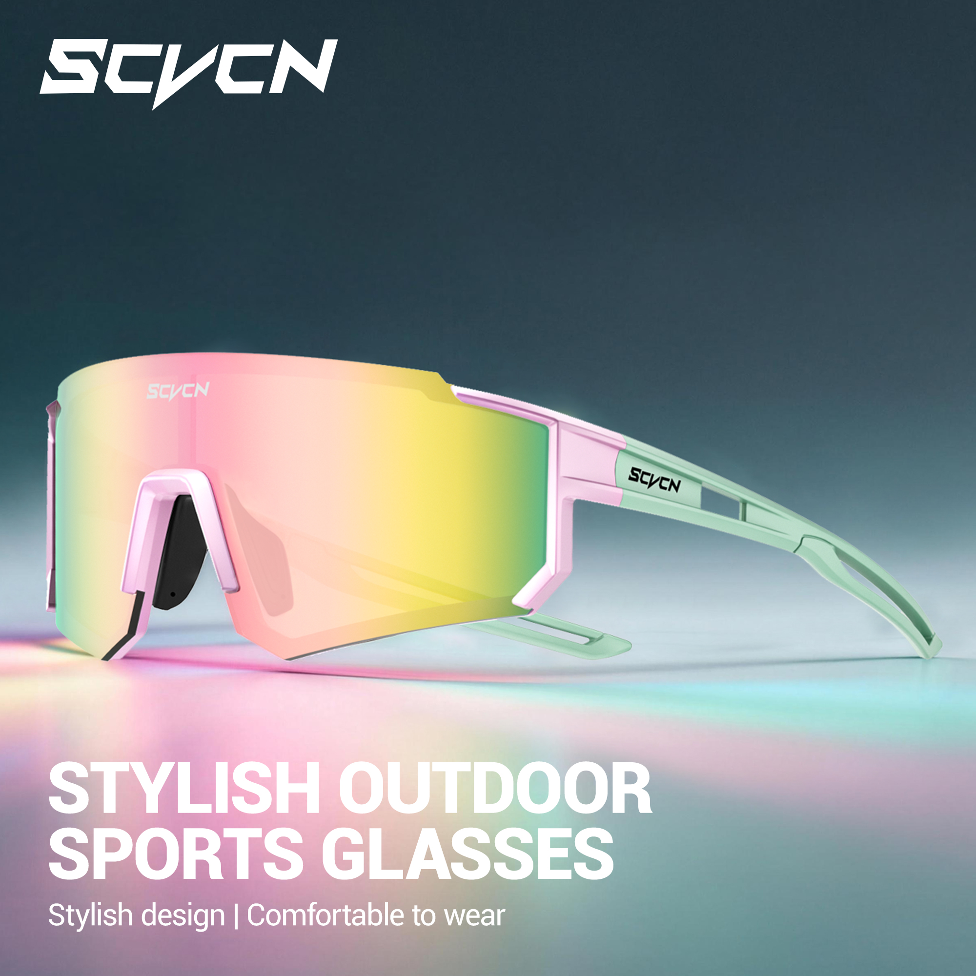 Sports Equipment Photos - SCVCN Pink Cycling Glasses Bicycle Photo