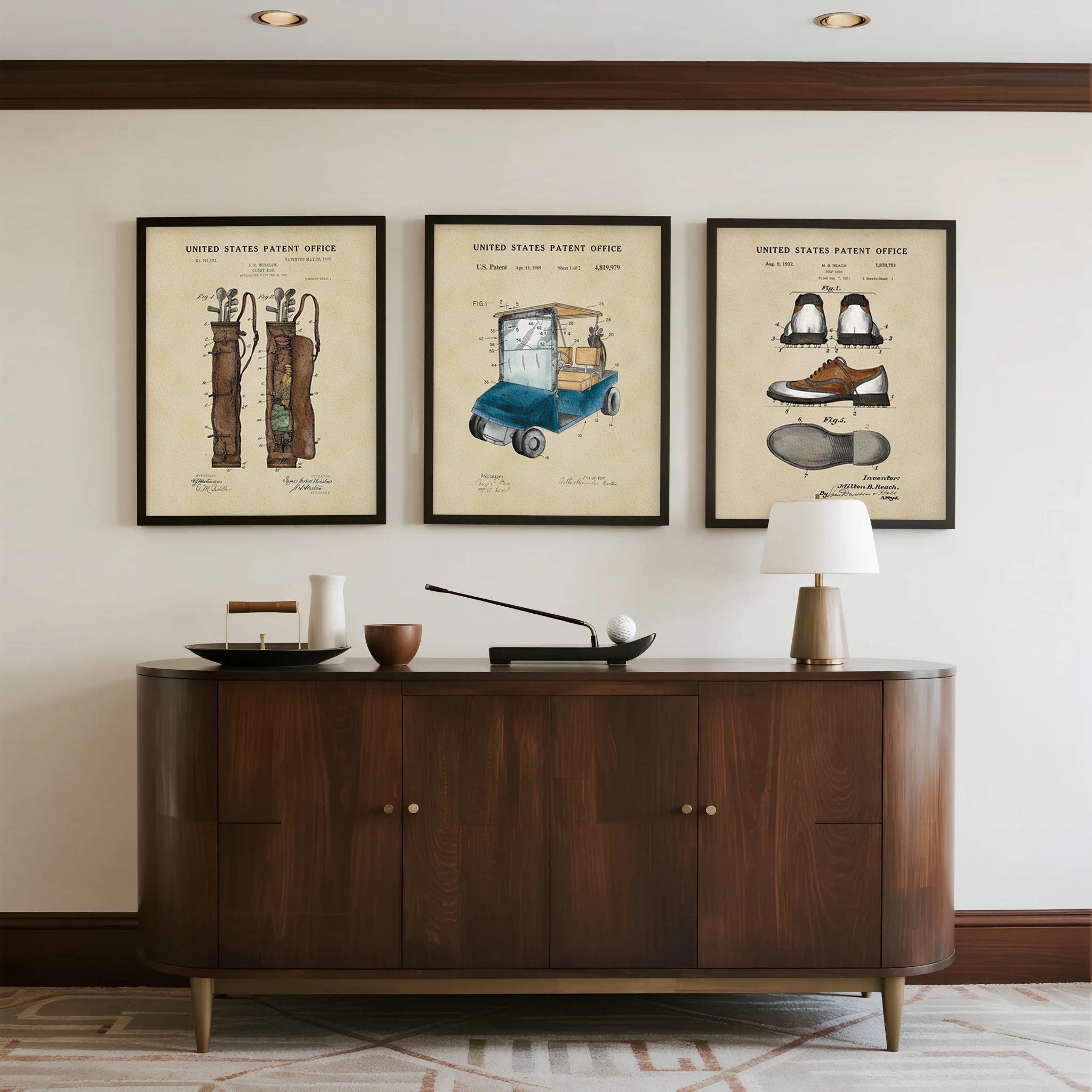 Vintage Golf Patent Art Prints - Sports Equipment Drawing review and price