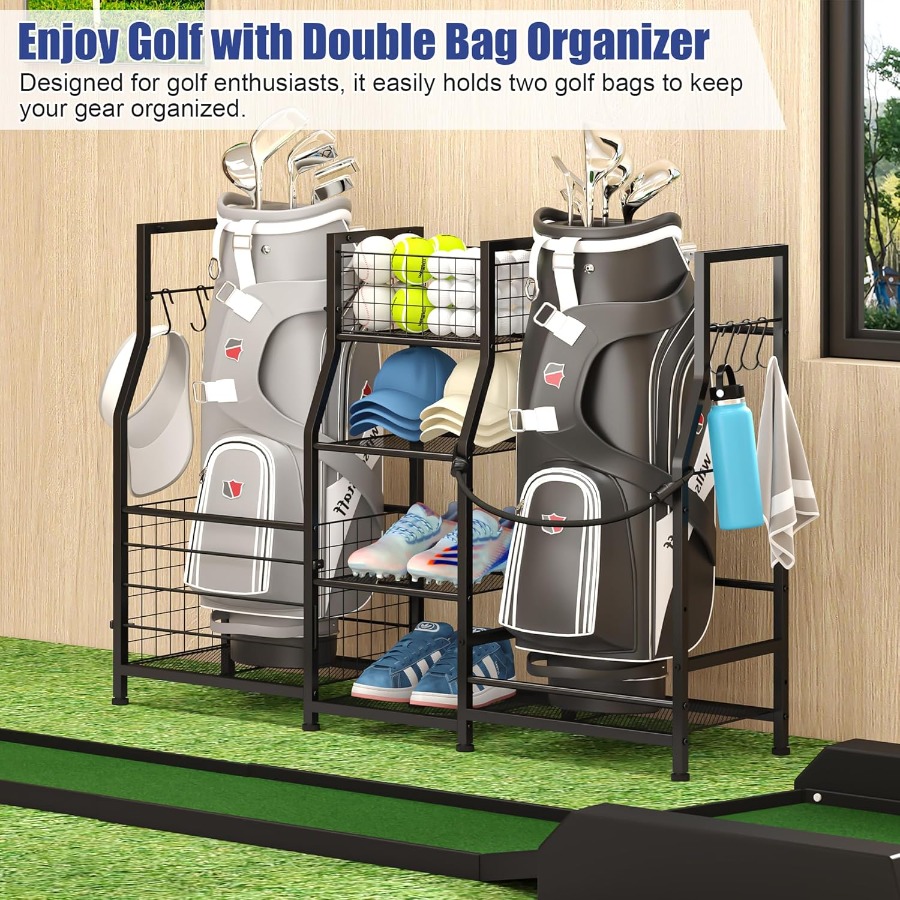 Golf Bag Stand Garage Storage  - Sports Equipment Garage Storage review and price