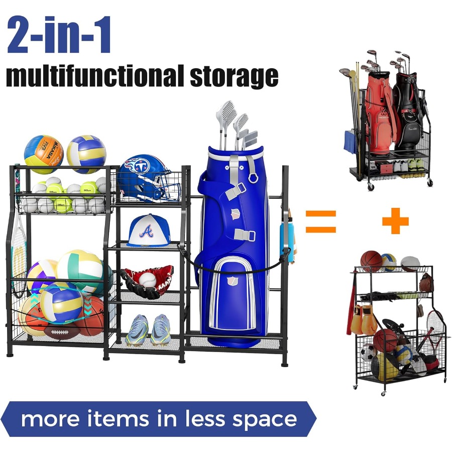 Golf Bag Stand Garage Storage  - Sports Equipment Garage Storage review and price