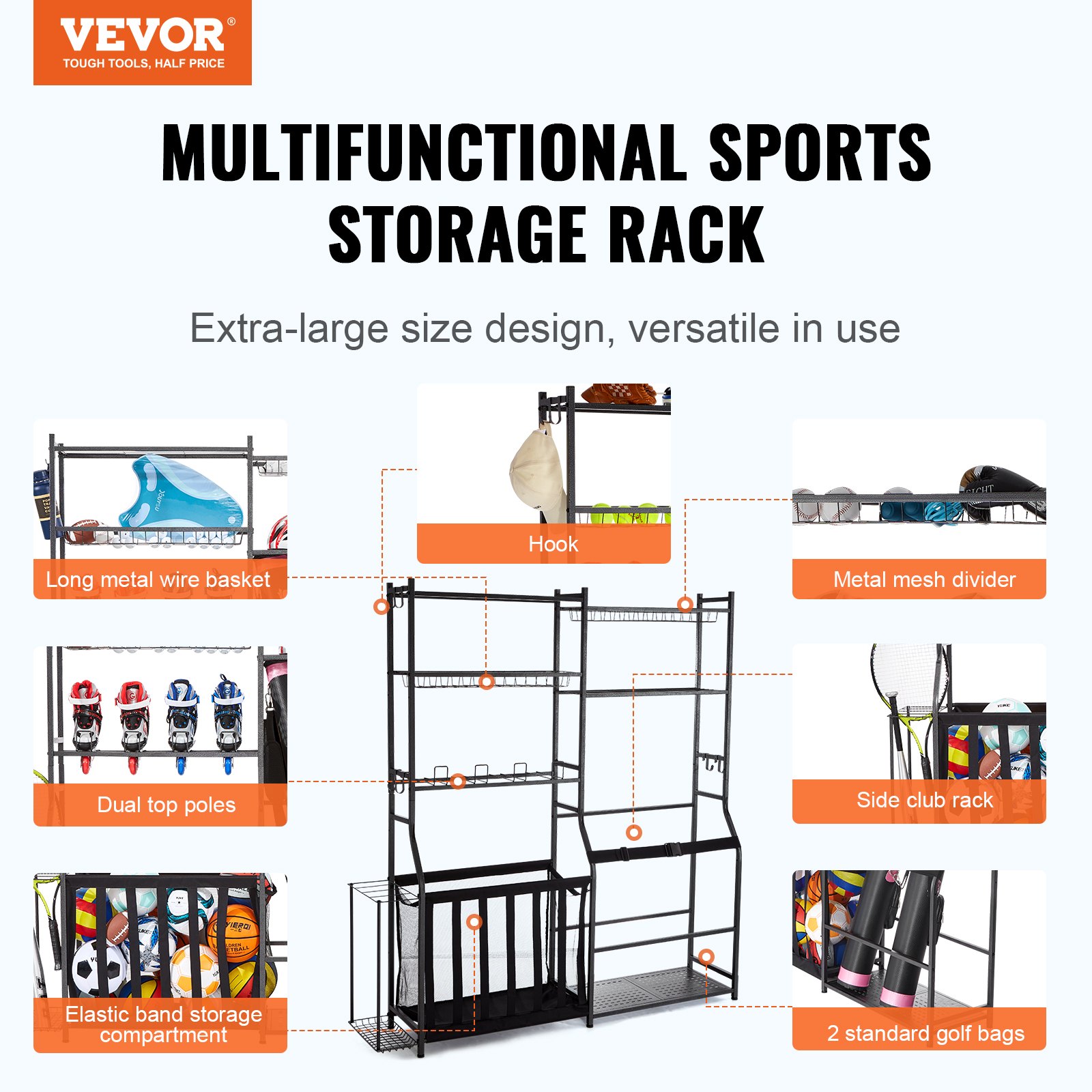 Golf Storage Garage Organizer, - Sports Equipment Garage Storage review and price