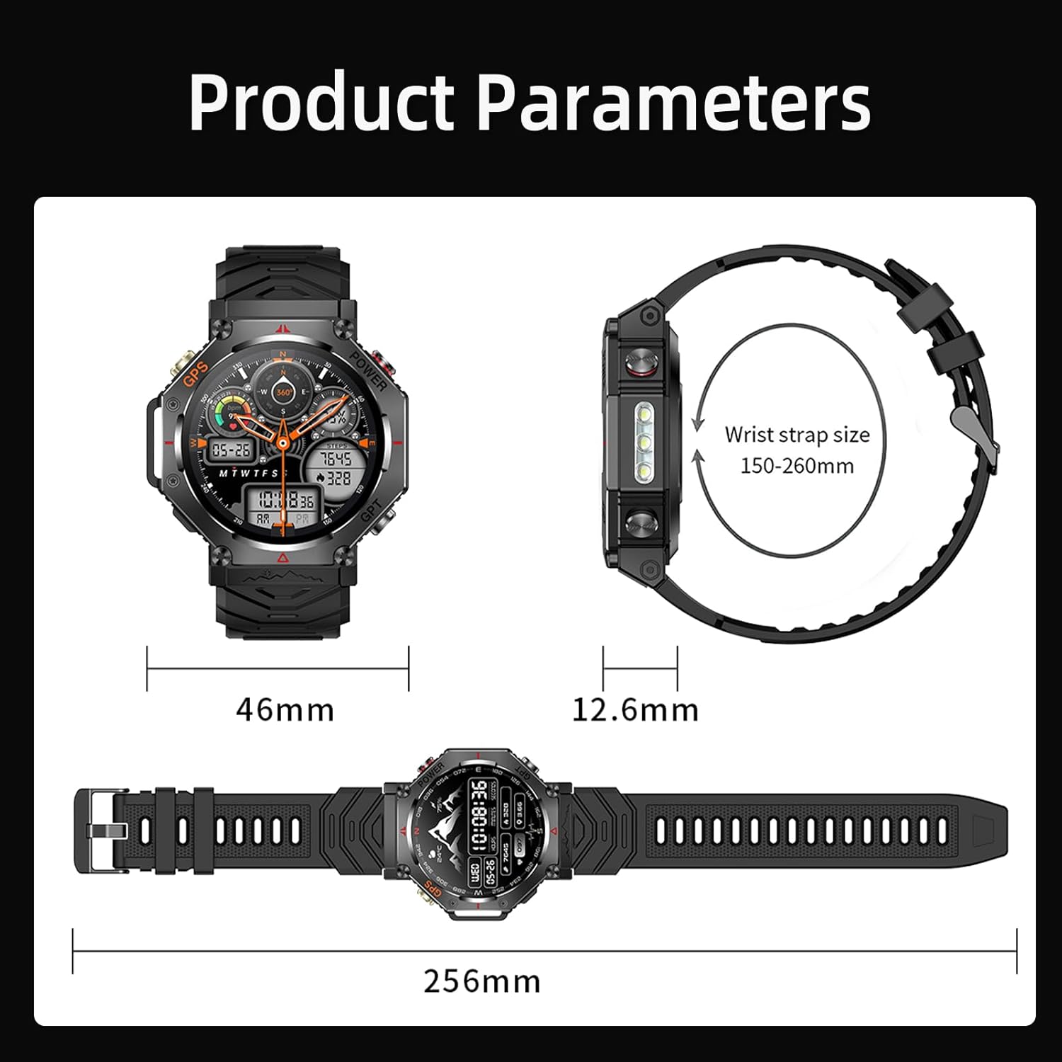 (Black) 1.39-inch fashionable  - Sports Equipment In Spanish review and price