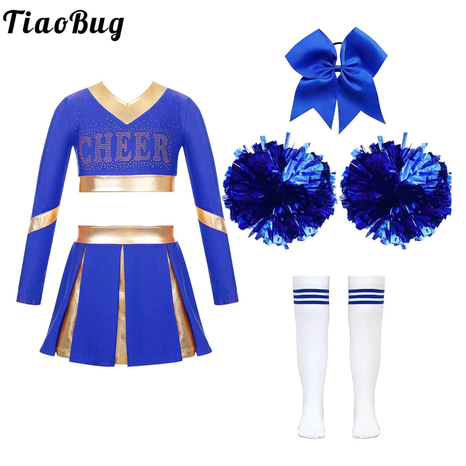 Girls Cheer Leader Costume Out - Cheerleading Pom Pom review and price
