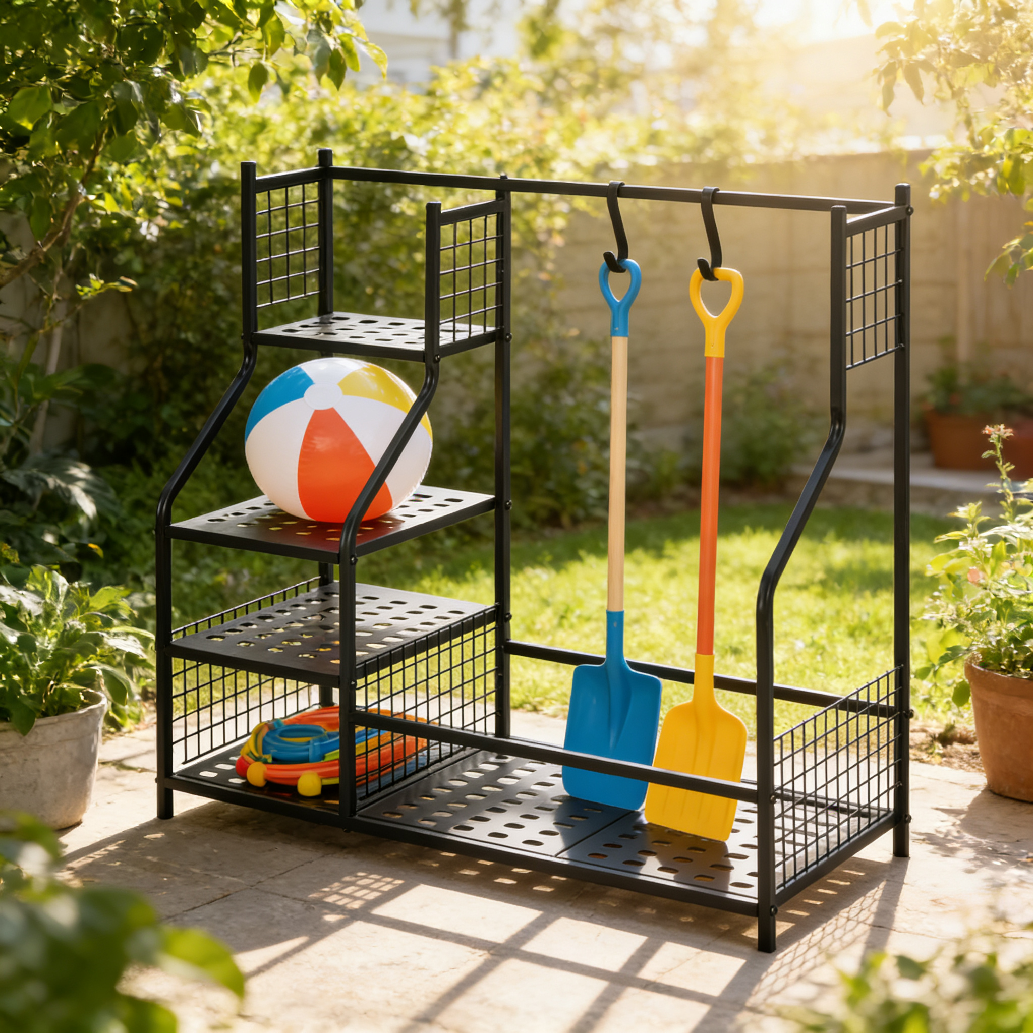 Modern Metal Display Shelf for - Sports Equipment Garage Storage review and price