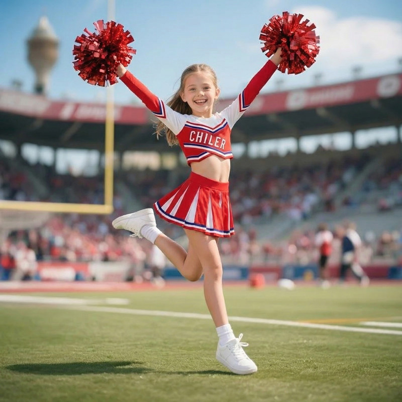 Girls Cheerleader Costume Bask - Cheerleading Pom Pom review and price