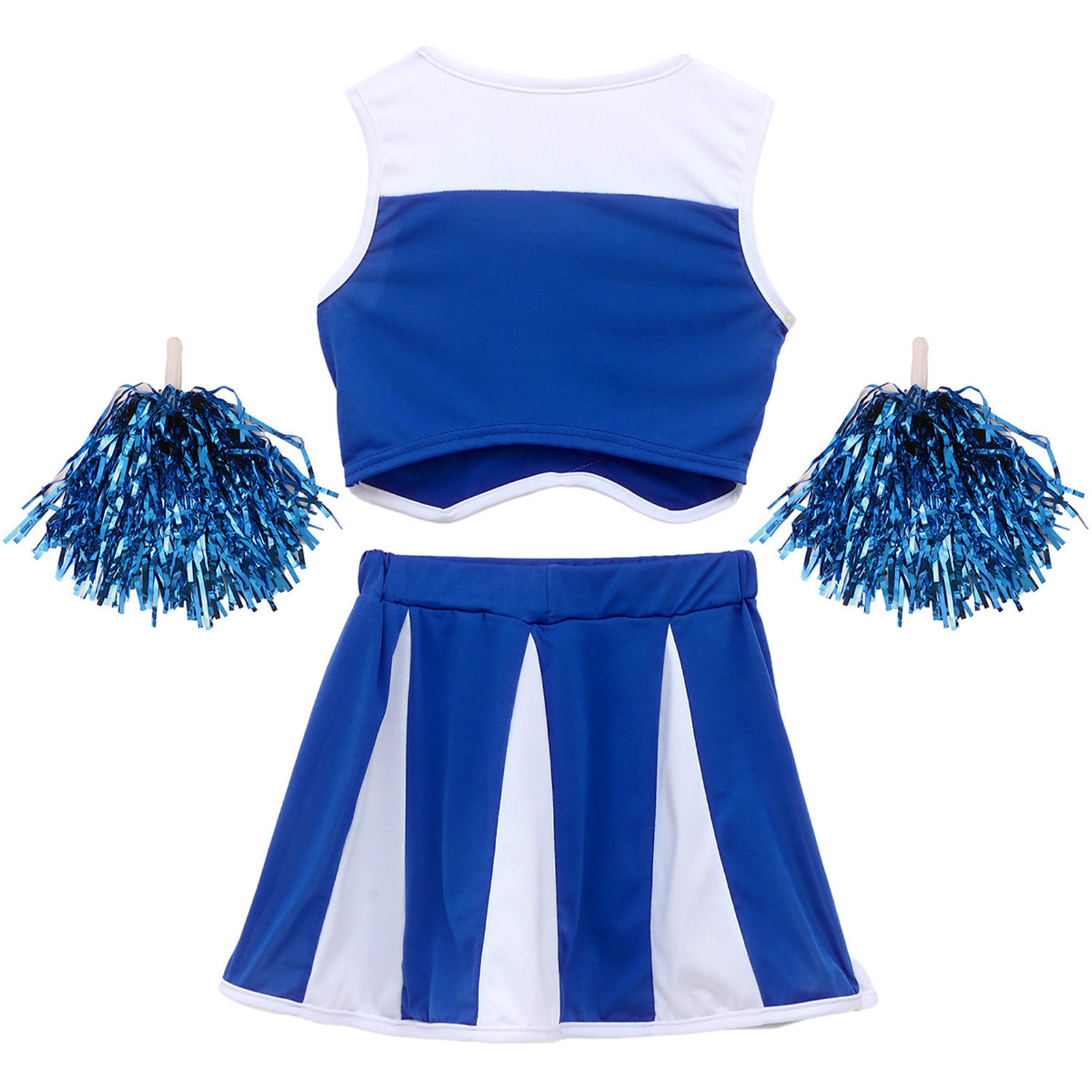 Kids Girls Cheer Squad Outfit  - Cheerleading Pom Pom review and price