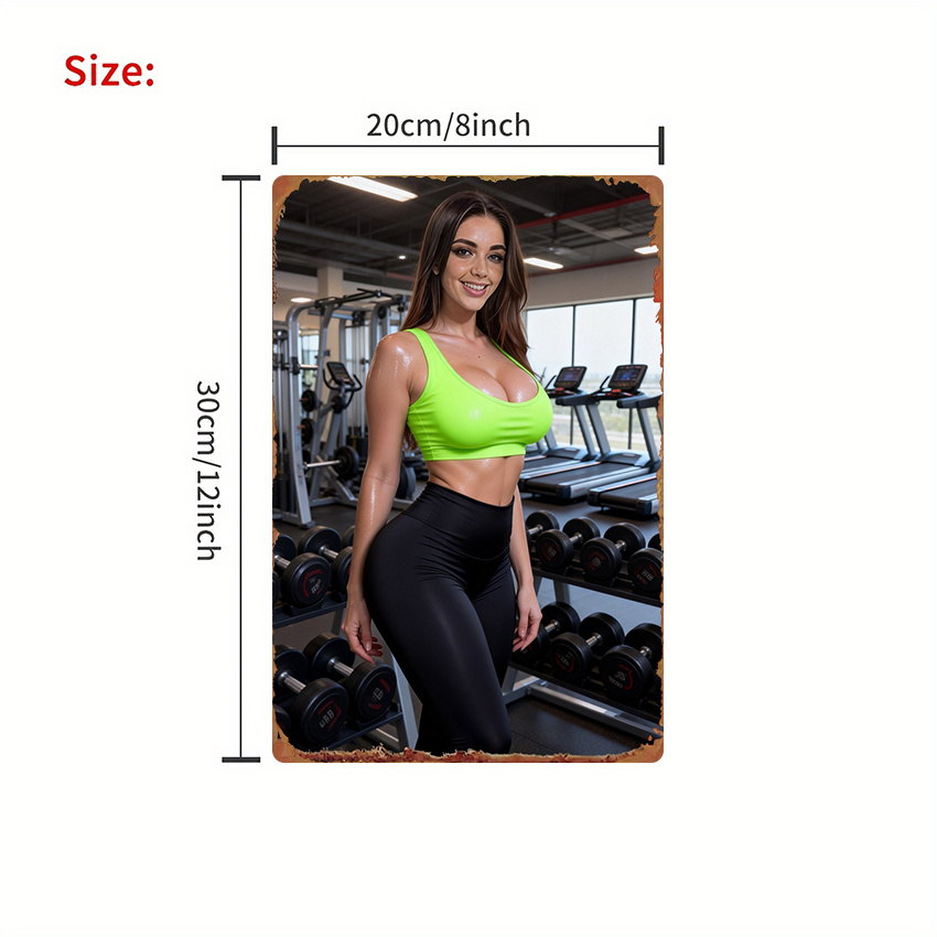 2D Flat Style Metal Sign Sexy  - Sports Equipment Background review and price