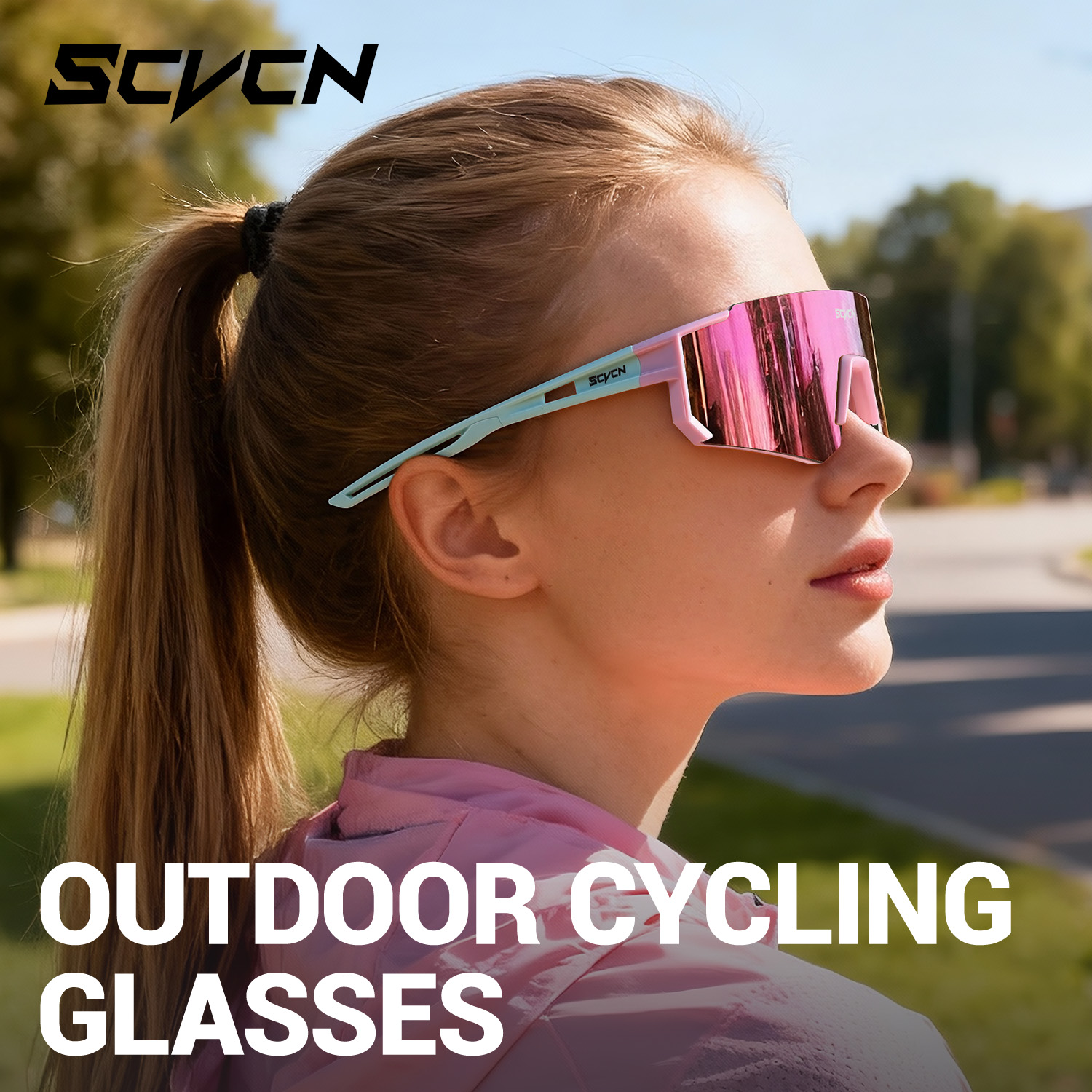 SCVCN Pink Cycling Glasses Bic - Sports Equipment Photos review and price