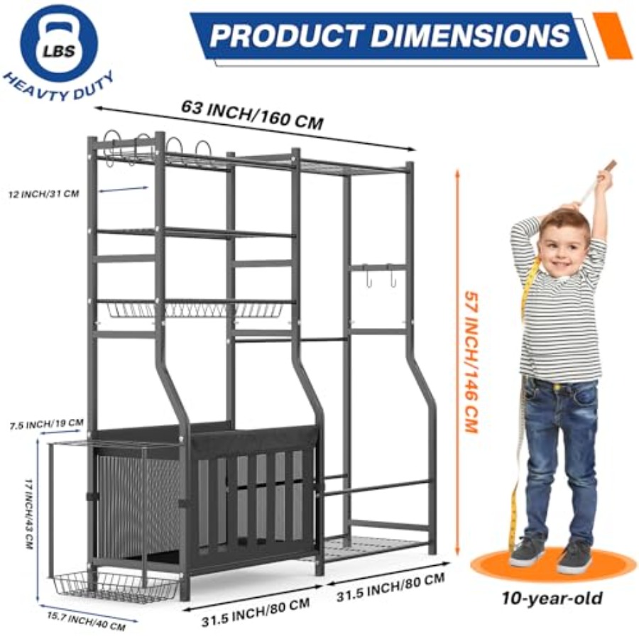 Heavy Duty Garage Sports Equip - Sports Equipment Garage Storage review and price